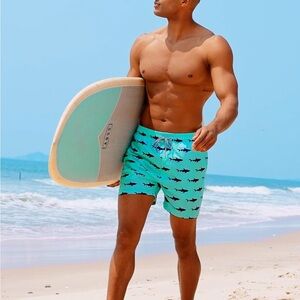 Mens Swim Trunks Swimming Shorts Bathing Suit, Small  X-Large NWT Sharks 🦈